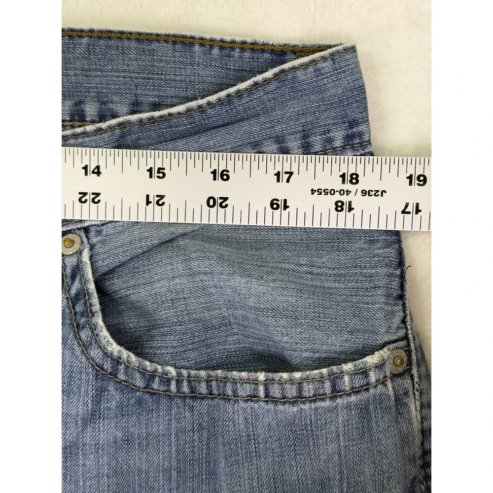 Levis 505 Jeans Mens 36x32 Blue Straight Medium‎ Wash Denim Mid Rise Workwear